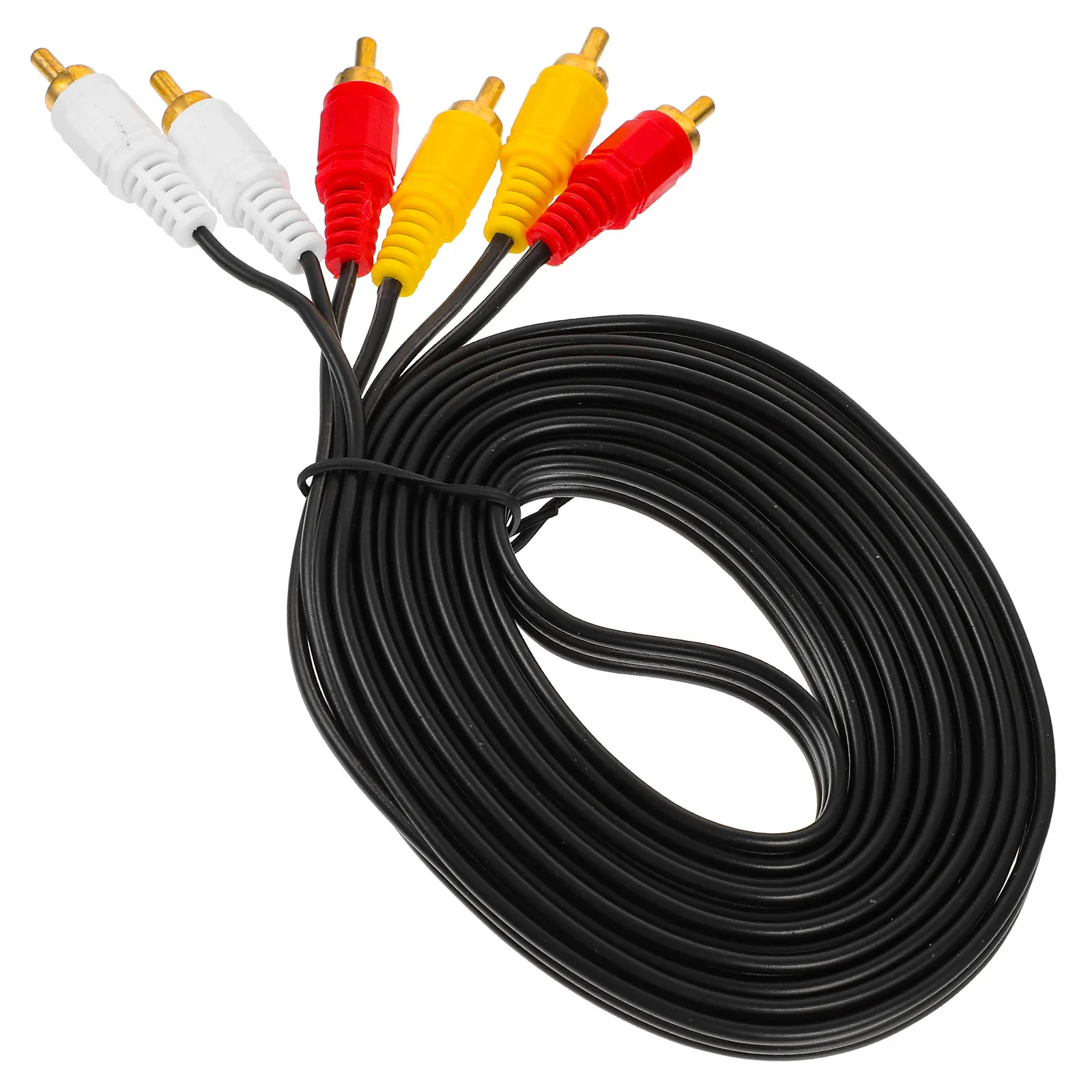 Video Wire to Stereo Cable 3M PVC Copper Clear Transmission TV Auxiliary Cord Audio Video Composite Cable