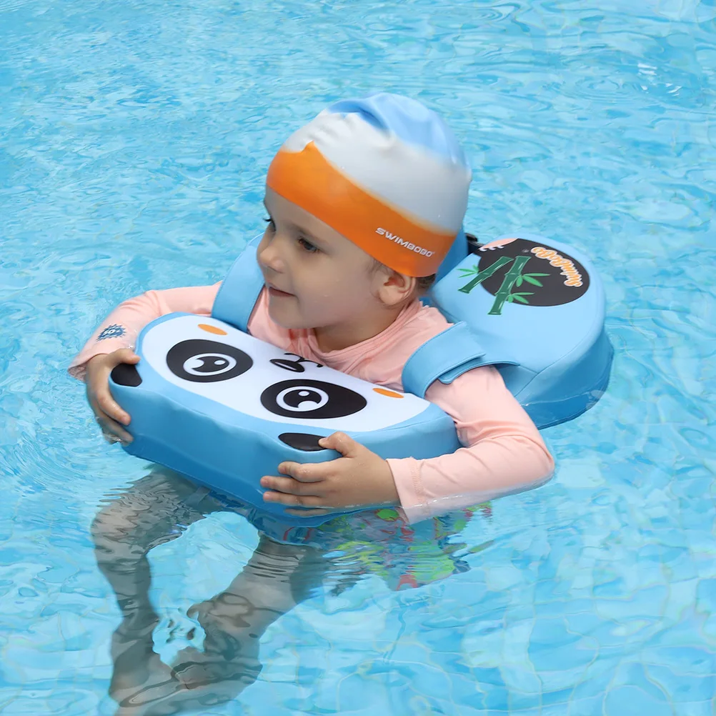 Swimbobo Kids Swim Floats Baby Newborn Underarm Child Non Inflatable Float Blue Panda Non-inflatable Children's Swimming Ring