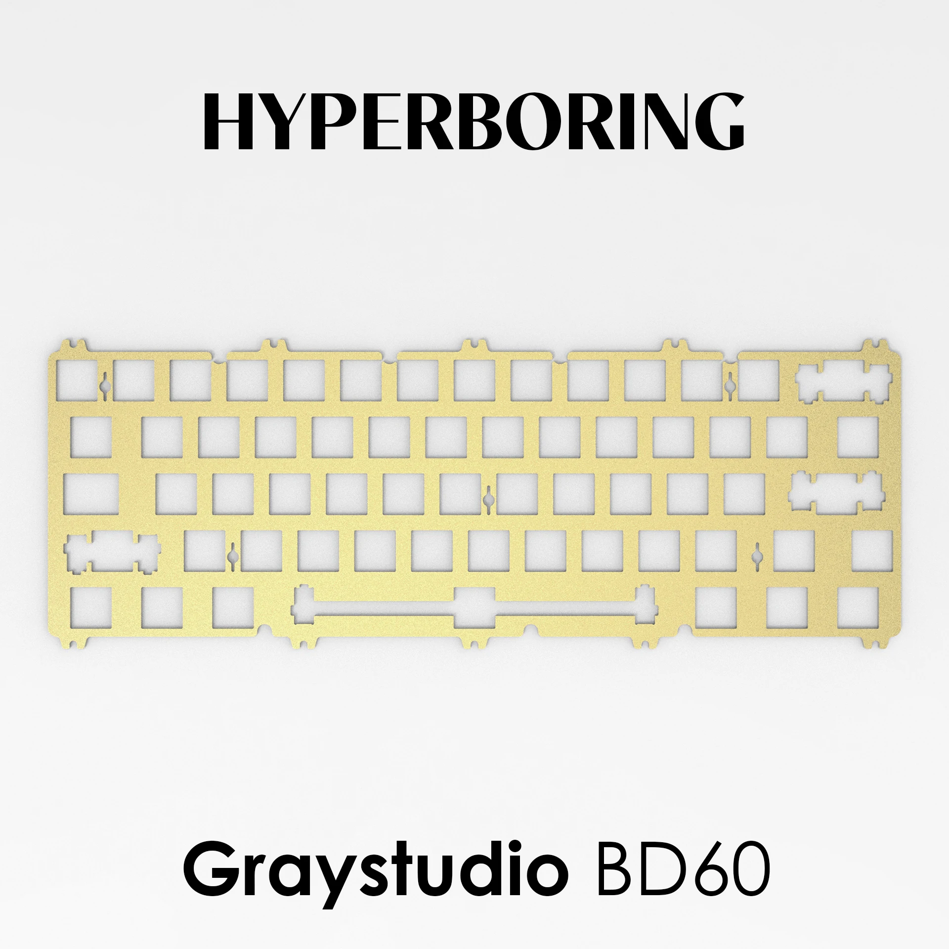 For Graystudio BD60 Customized Mechanical Keyboard Accessories PC PP Aluminum Brass Carbon Fiber Positioning Plate