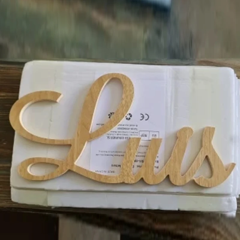 Custom Personalised Wooden Baby Name Sign Cutout for Nursery  Cut Out Children's Bedroom Decor