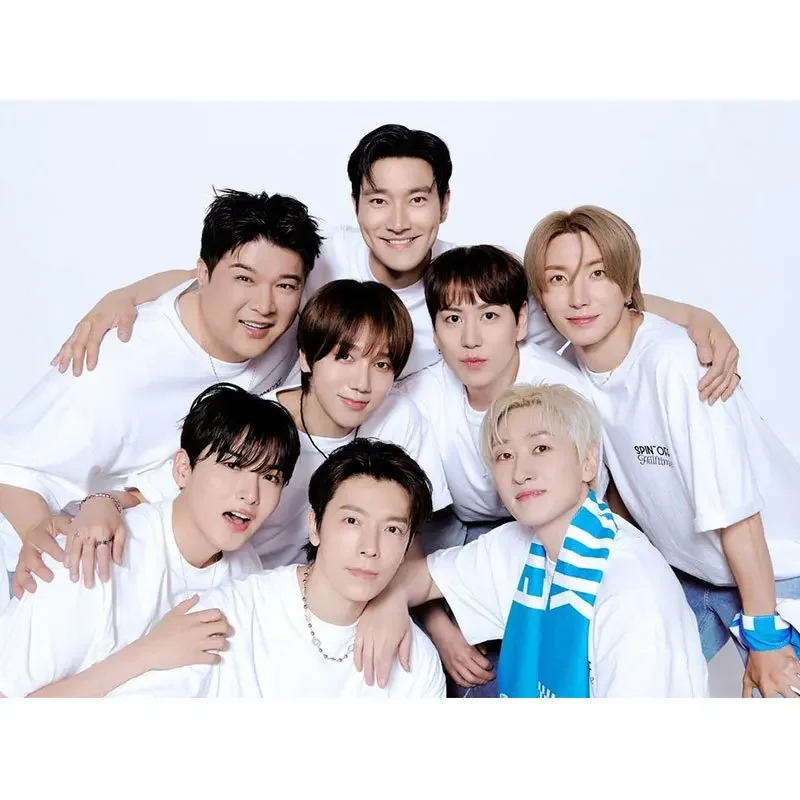 SuperJunior رائجة البيع للموسم جولة آسيا SpinOff نصف الوقت تي شيرتات قصيرة الاكمام المرأة موضة طاقم الرقبة الأصفاد المرنة C