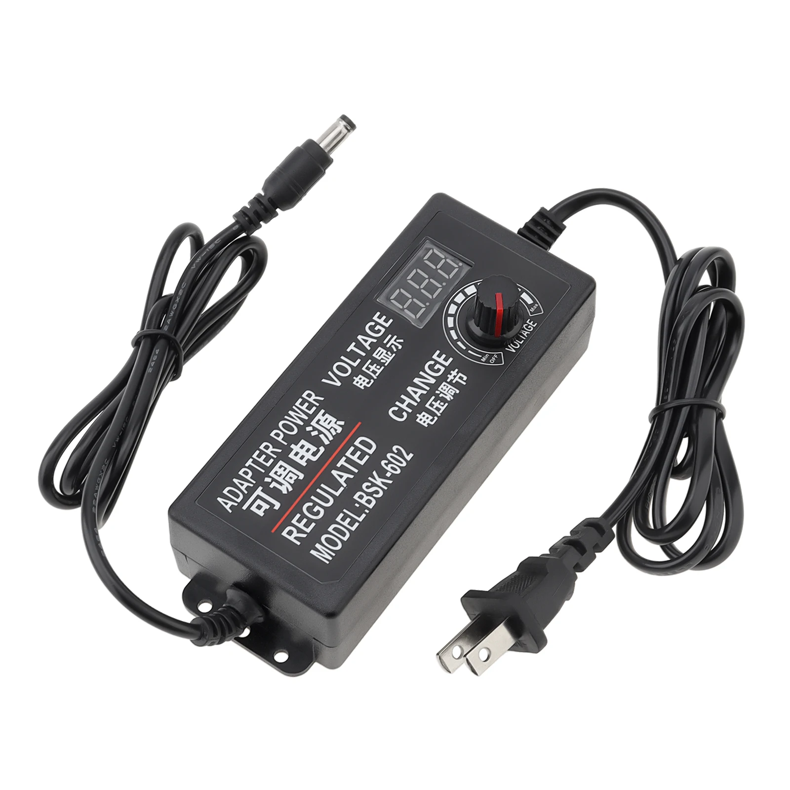 72W Adjustable Power Supply Adapter 3-24V 3A Variable Switching Power Adapter 100V-240V AC to DC Converter Transformer