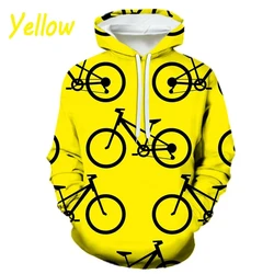 Simple Bike Graphic Sweatshirts Fashion Cycling Sports 3D Printed Hoodies For Men Clothes Casual Streetwear Women Pullovers Tops