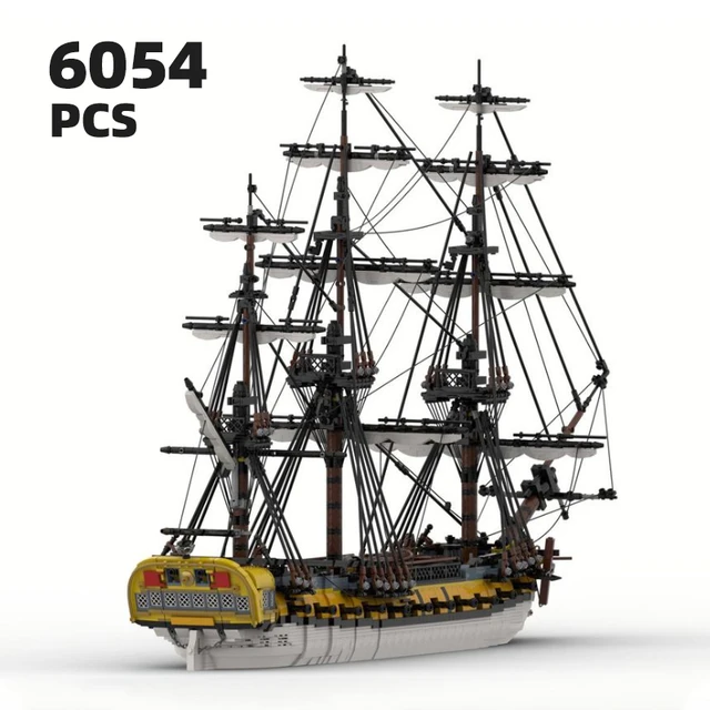 Full Rigged Ship Moc Hermonia Frigate Brick Set Spanish Navy Model Ocean  Expedition Buildings Block Kit Diy Medieval Warship Toy - Blocks -  AliExpress