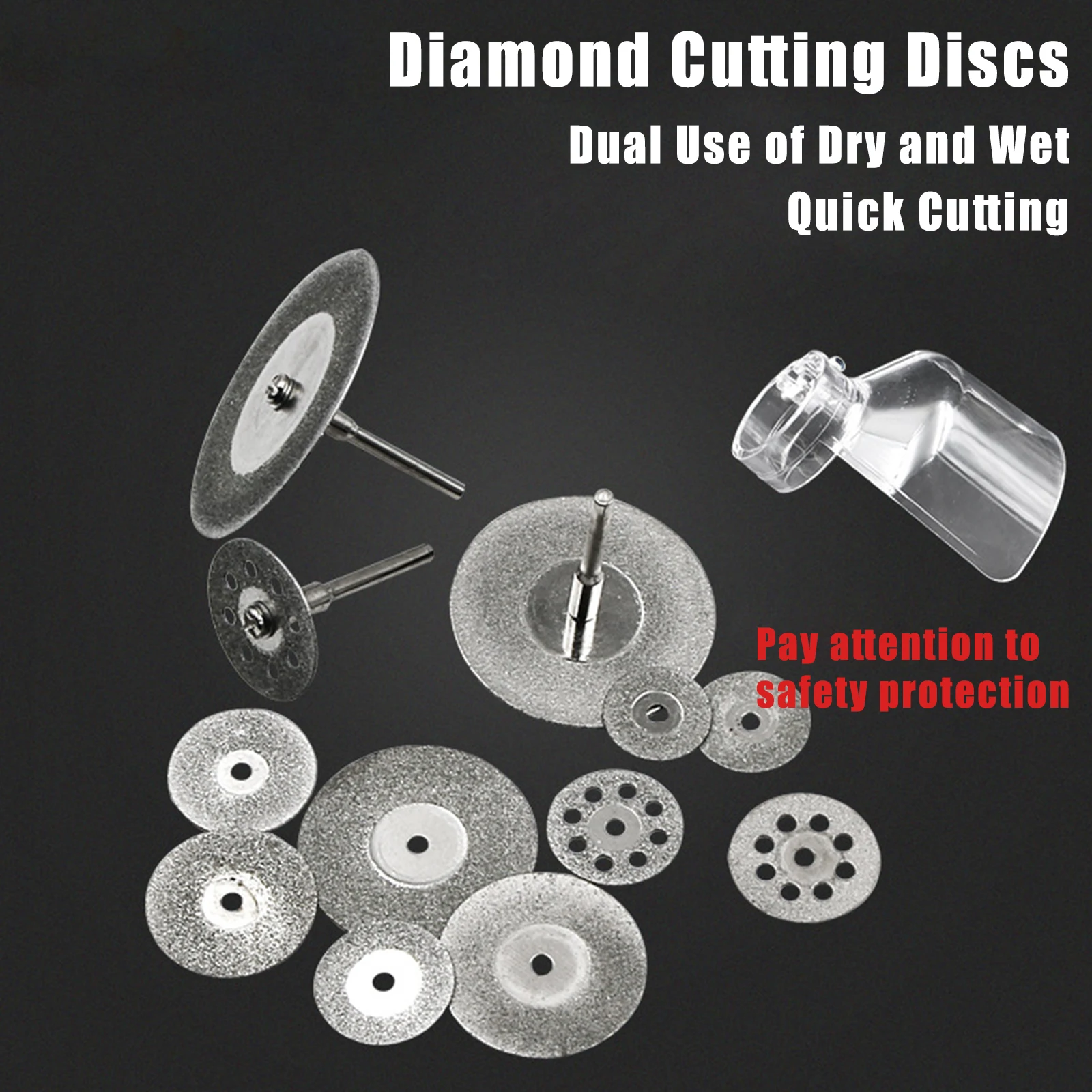 12 Uds discos de corte de diamante 25mm rueda de hoja de corte circular con mandril de 3mm para herramienta rotativa Dremel corte de madera jade