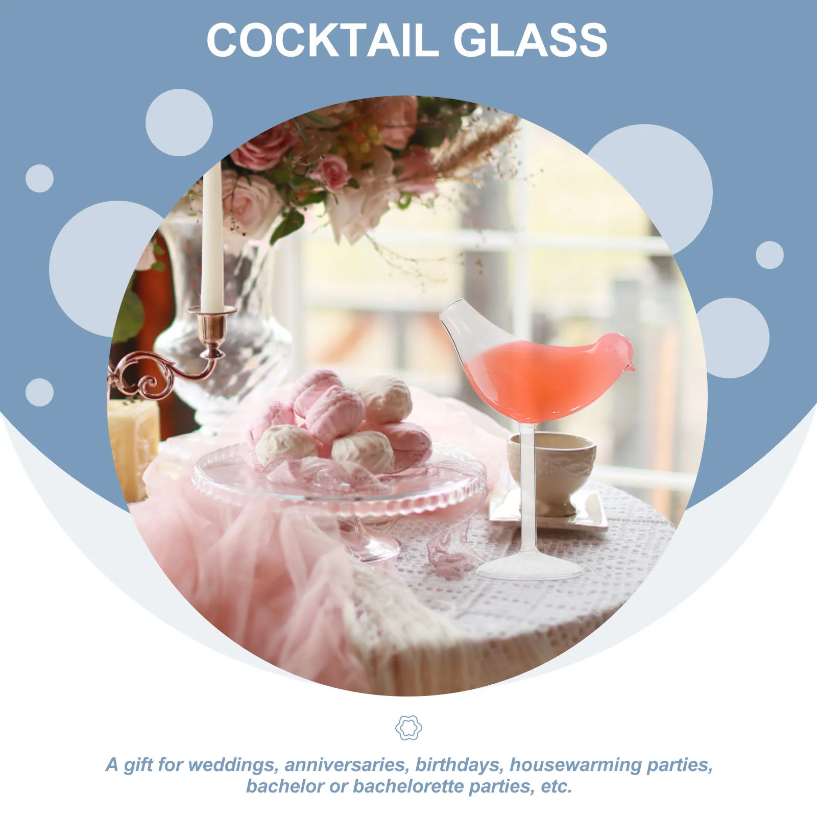 

4Pcs Bird Shape Cocktail Glasses Smoke Wine Goblets for Home Hotel Banquet Party Drink Container Cocktail Glass