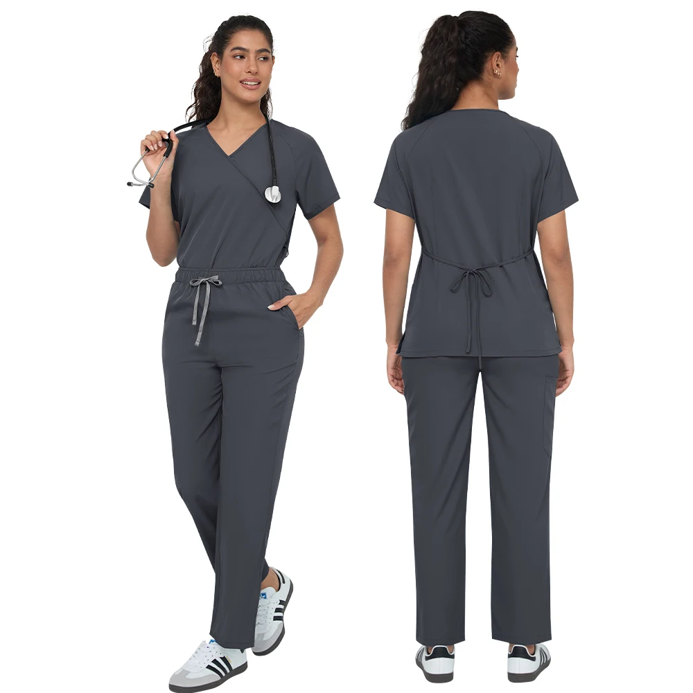 Elastic Quick Dry Beauty Workwear Operating Room Scrubs Set for Men Women Dental Dentist Uniforms Nurse Clothing Factory Outlet