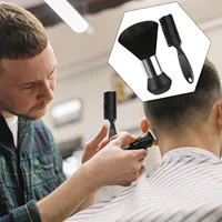 Hairdressing Soft Brush Black Hairdressing Sweeping Neck Hair Cleaning Duster Hair Cutting Ring Beard Brush Styling Comb Set 6