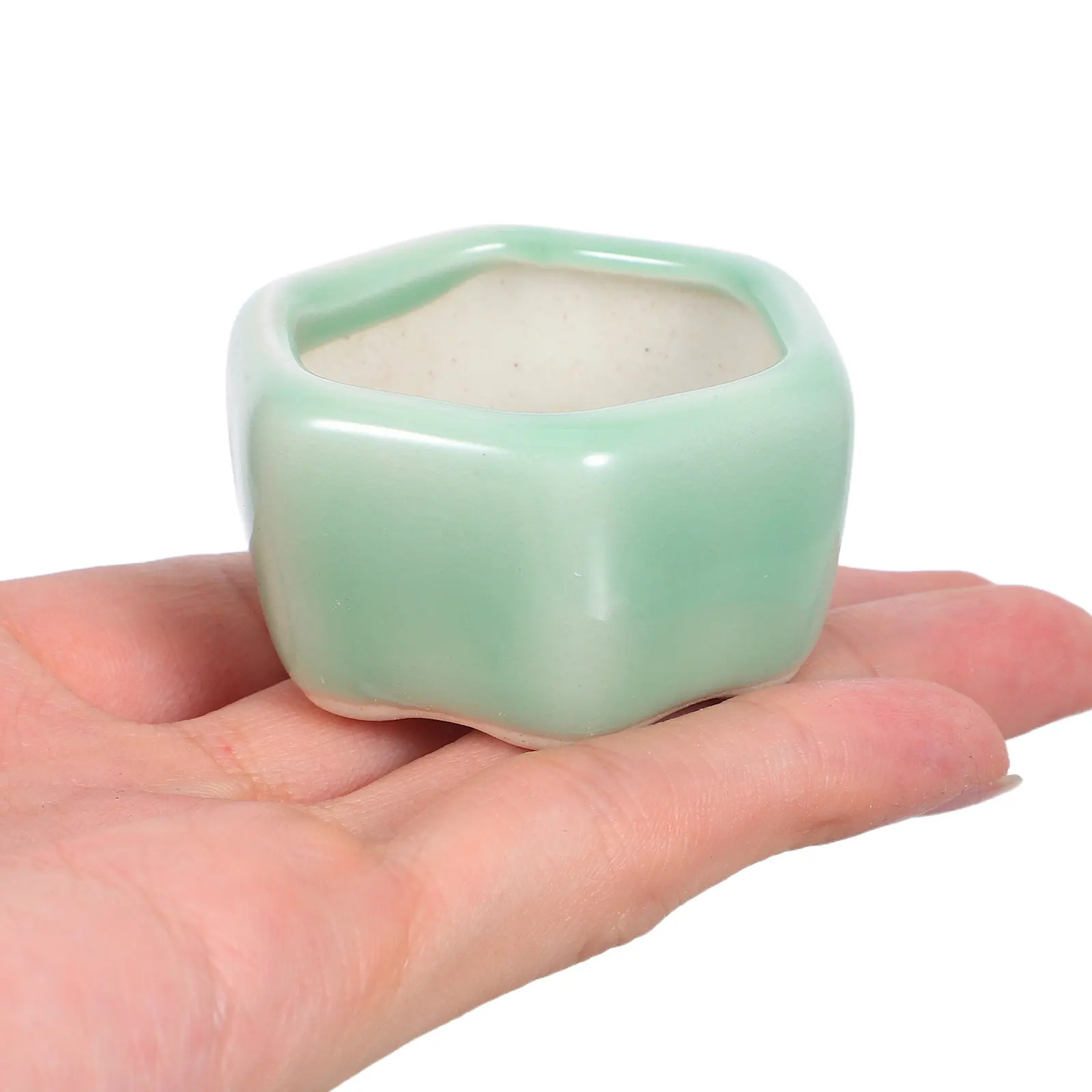 6Pcs Mini Succulent Planter Pots Compact Square Flower Pots for Desk Office Decor Tiny Succulent Planters Miniature Landscaping