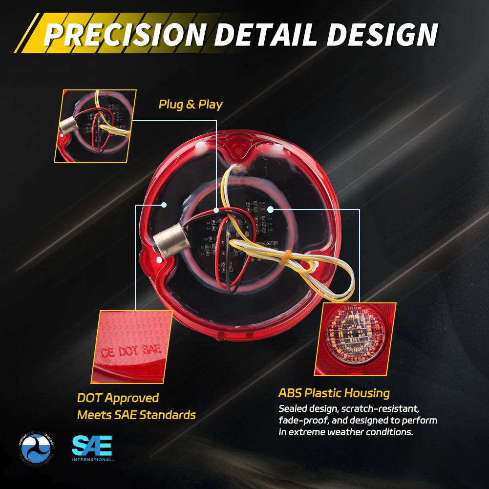 4 قطعة المصد الخلفي DRL ضوء الفرامل ضوء الذيل ضوء احتياطية ضوء عكس الضوء ث/LED ل 1972 شيفروليه شيفيل ماليبو SS لا لمبة #5
