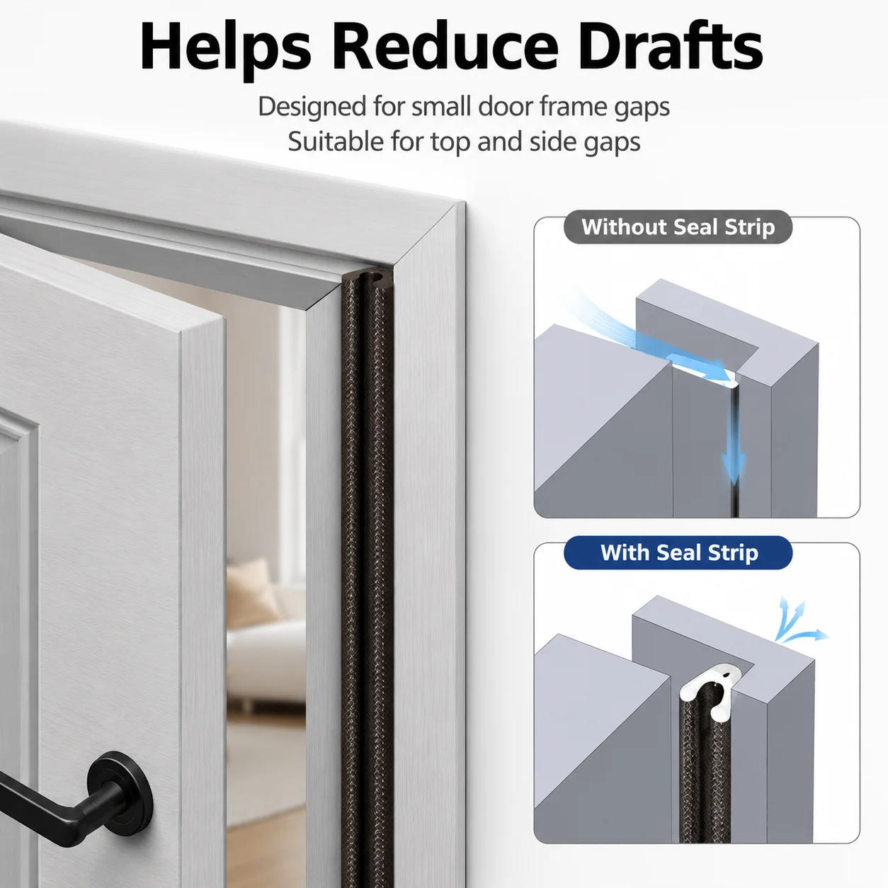 6m Self Adhesive PU Foam Window Seal Strip Windproof Dustproof Door Weather Stripping Soundproof Gap Filler for Sliding Windows