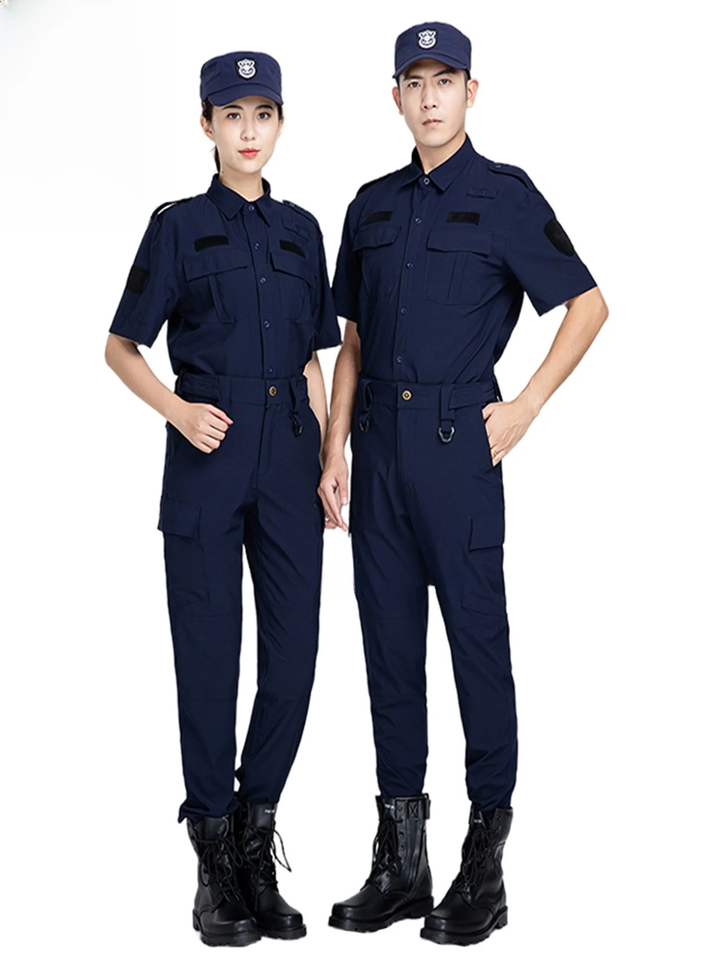 ensemble-uniforme-de-securite-a-manches-courtes-tissu-en-coton-melange-confortable-et-a-sechage-rapide-pour-les-agents-de-securite-professionnel-haut-de-gamme
