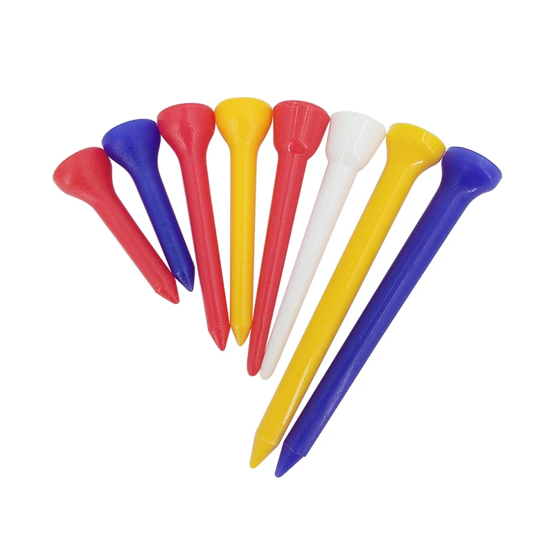 100 Pcs Golf Tees 4 Sizes Colorful Plastic Golf Ball Holder Accessories Flexible Golf Tee Custom Golf Ball Tee Drop Ship