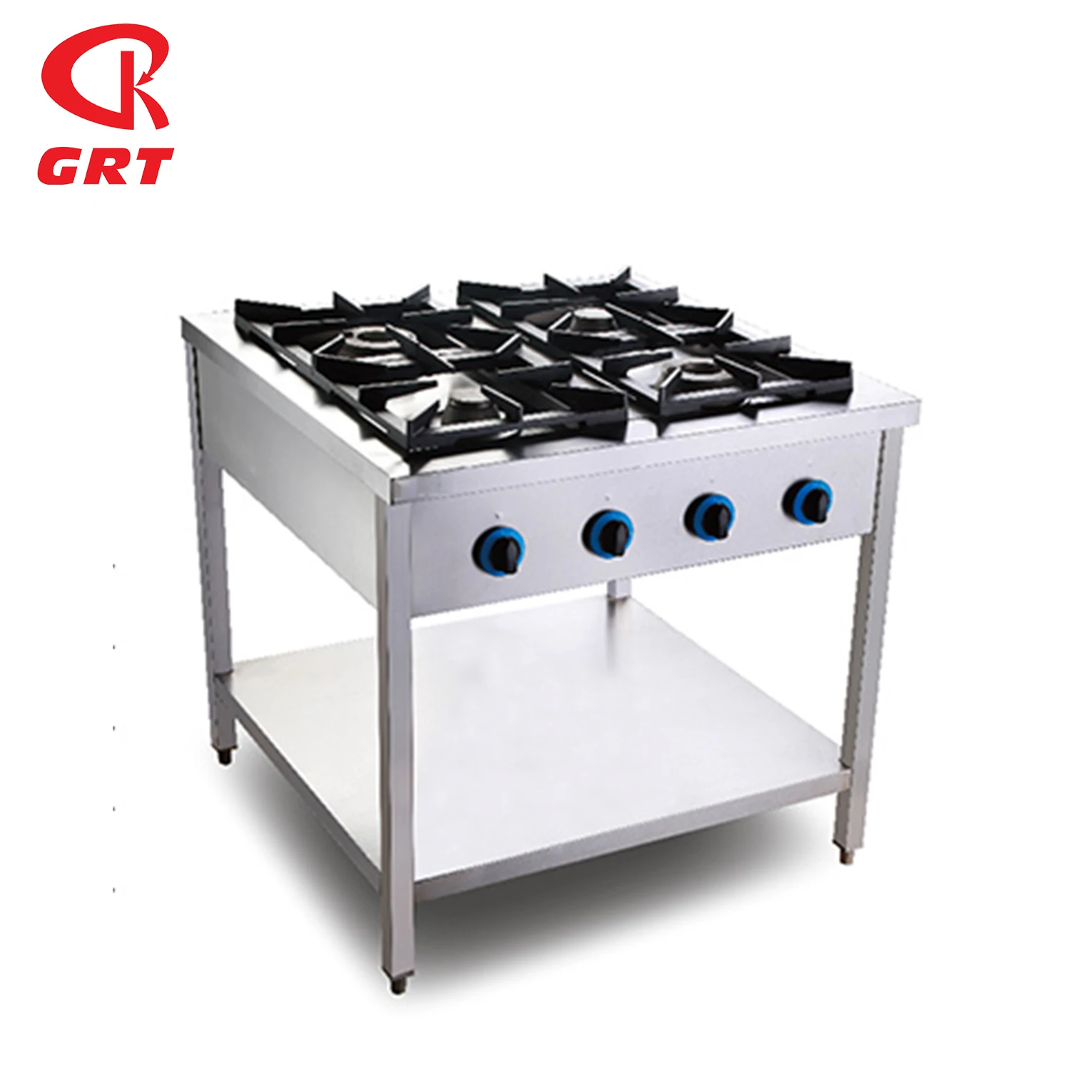 Commercial Stainless Steel Cooking Range Free Standing Gas Stove 4 Burners