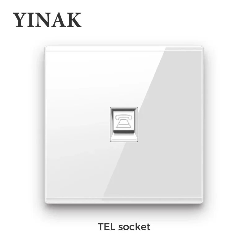 YINKA Toughened Glass Panel Wall Light Switch Self-reset 1-4 Gang 1 2 Way LED Indicator Piano Key Design Wall Mounted Switch TV image 3