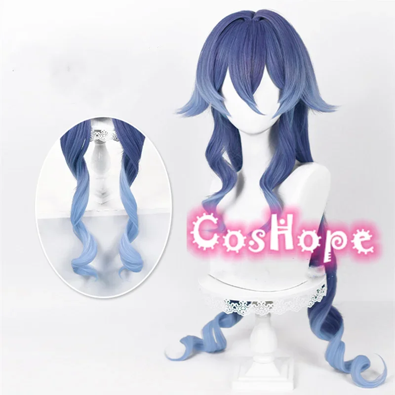 Layla Cosplay Wig Curly Wig Blue Gradient Wig Cosplay Anime Cosplay Wigs Heat Resistant Synthetic Wigs Halloween