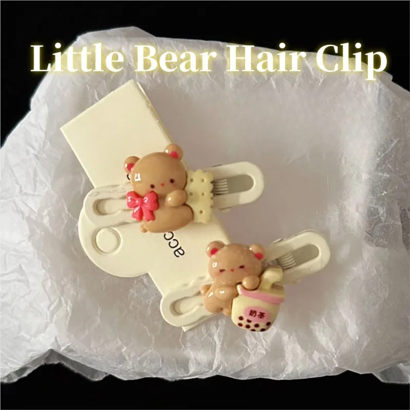 Cute Cookie Bear Hair Clip Cartoon Sweet Hair Clip Soft And Cute Student Duck Mouth Hair Clip Jewelry Accessories Wholesale Clip