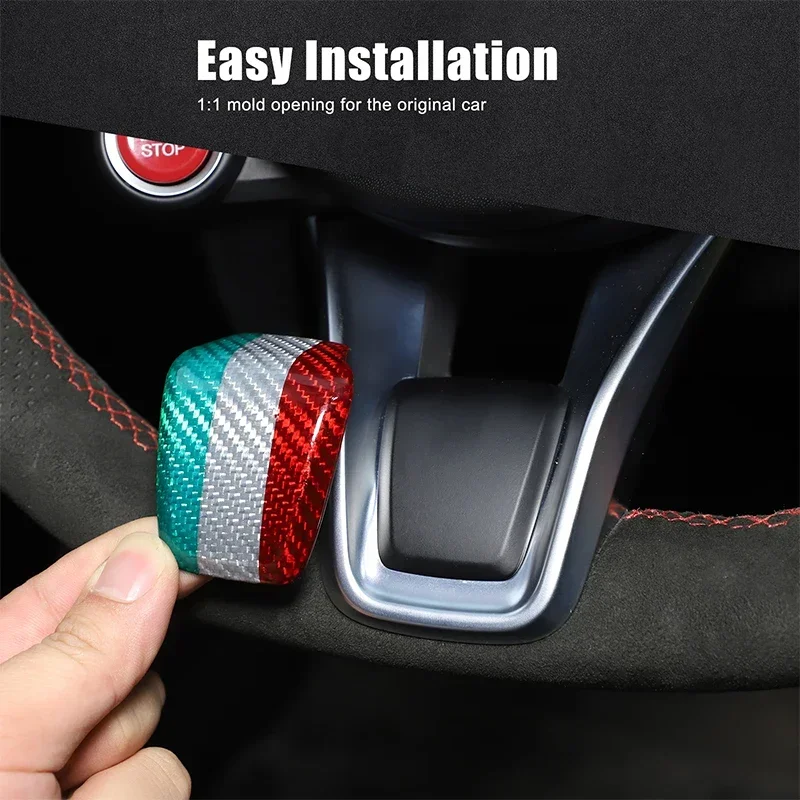 For Alfa Romeo Giulia Stelvio Tonale 2020-2022 Real Carbon Fiber  Car Steering wheel V frame base decoration cover  accessories