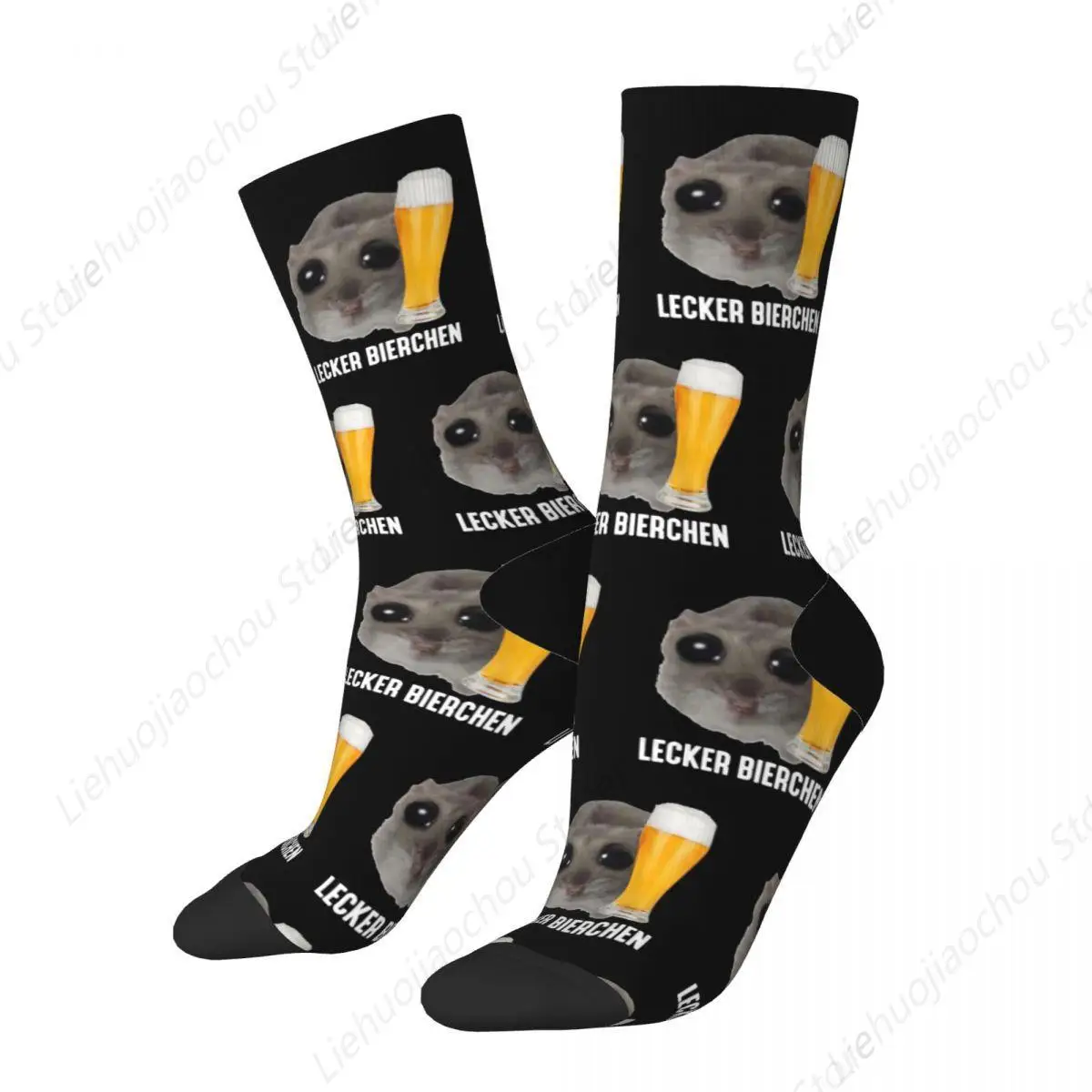 Tasty Beer Sad Hamster Meme Tornado Beer Fun Socks Merch For Men Women Cozy Socks Soft Wonderful Gifts