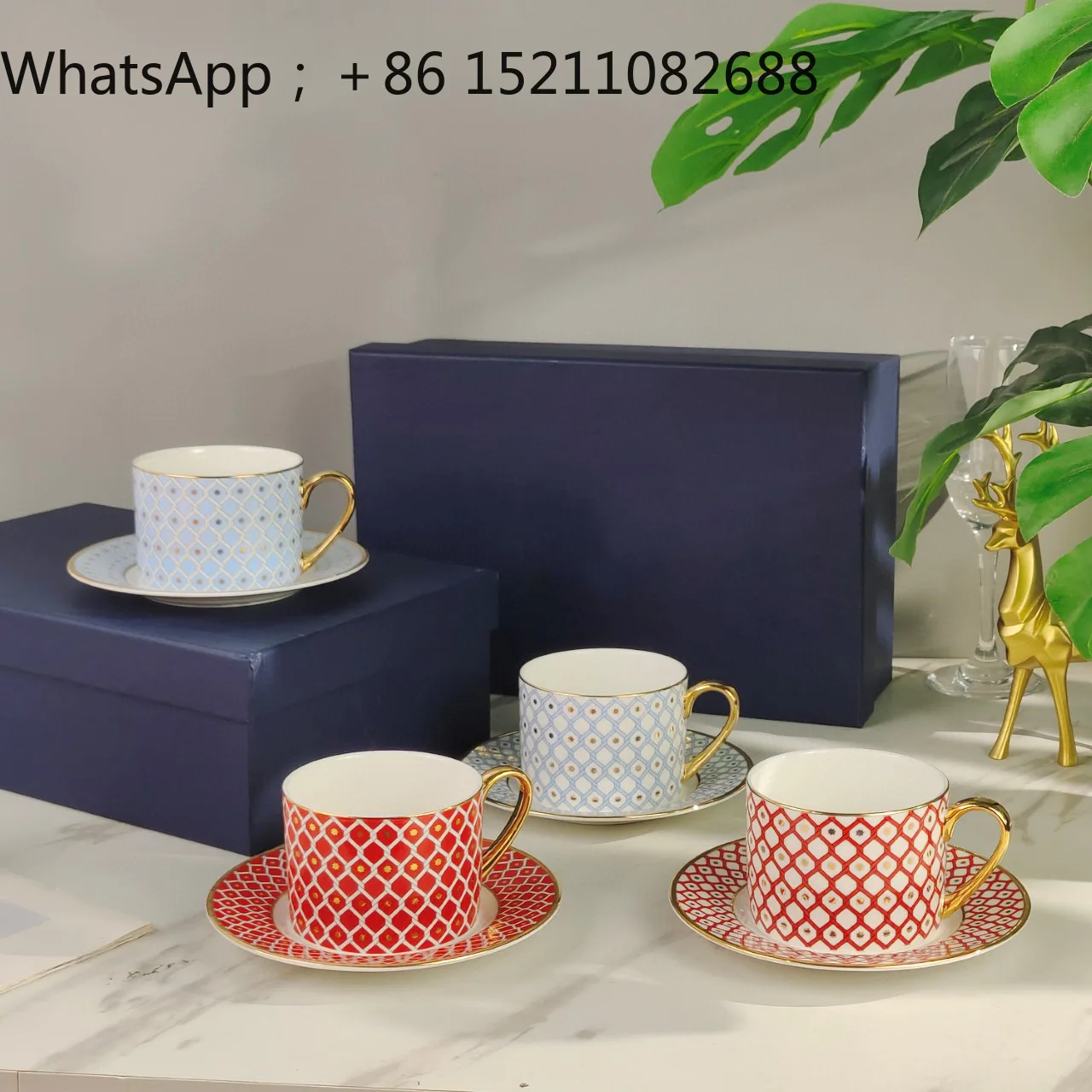 LLY bone china coffee cup butterfly set high value couple household coffee cup afternoon tea ceramic cup
