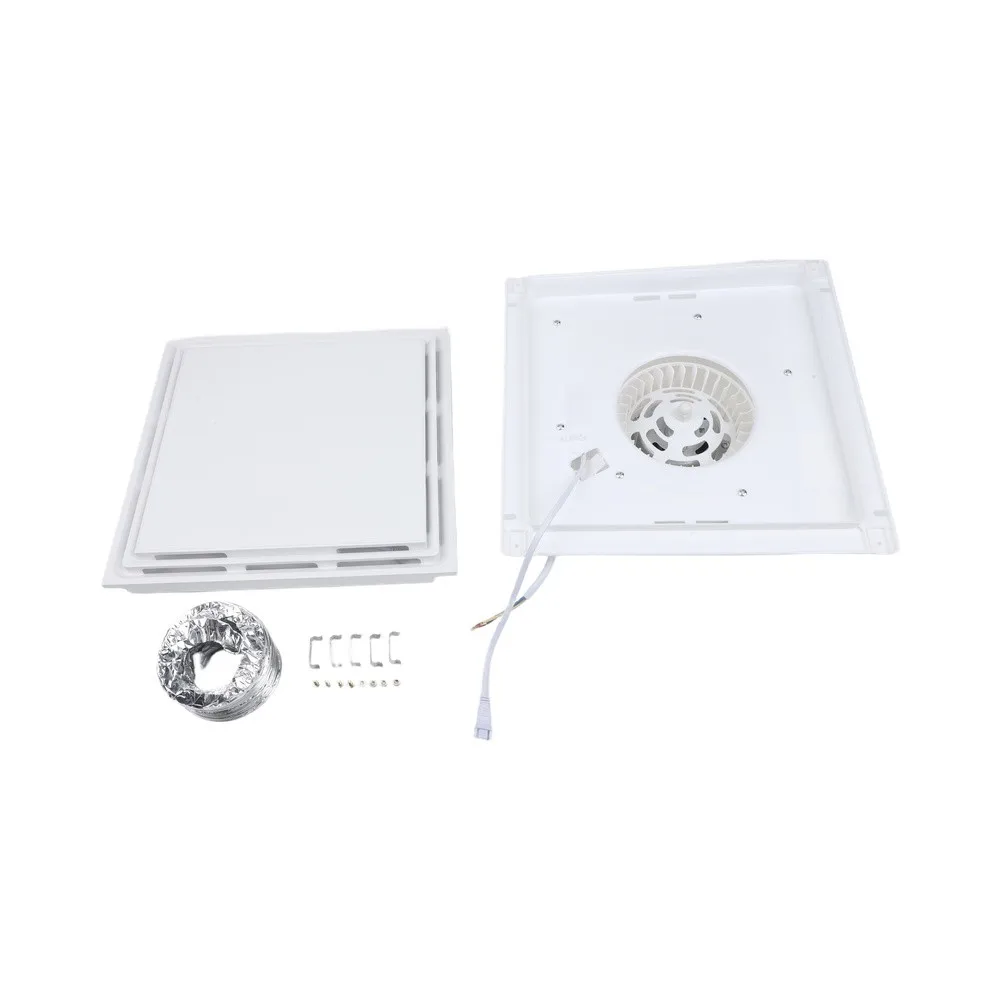 30x30cm Ceiling Fan 12W LED Lighting Dual Function Low Noise Ventilation For Bathroom Kitchen Home Improvement Tool