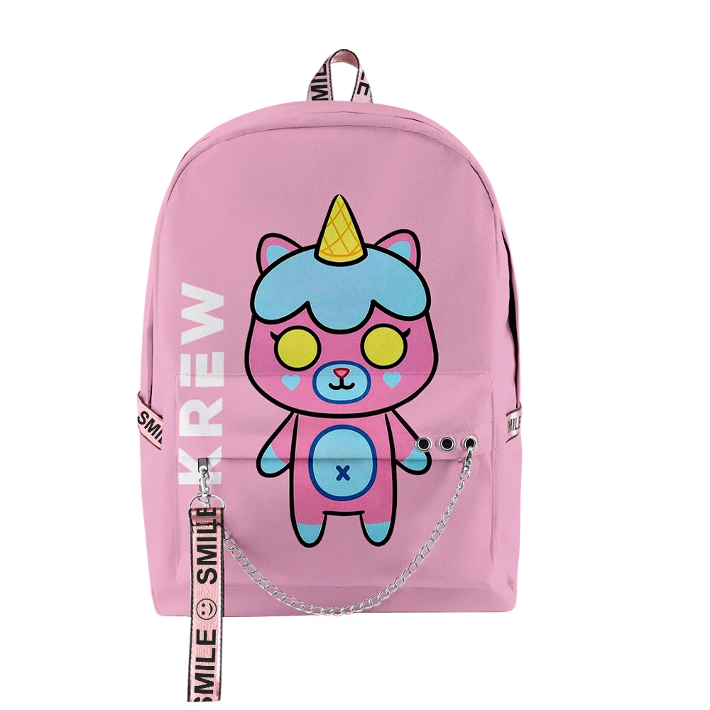 Hip Hop Youthful School Bags Unisex ItsFunneh Krew District Travel Bags 3D Print Oxford Waterproof Notebook Shoulder Backpacks