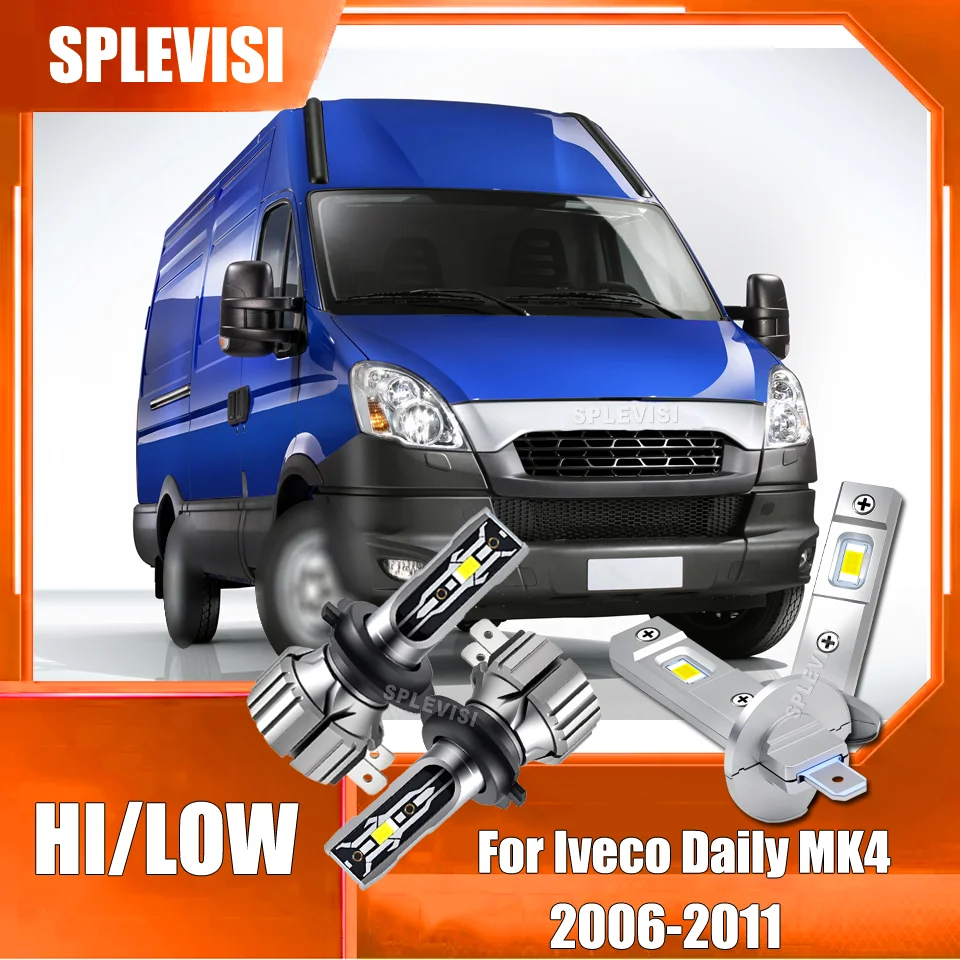 

Reliable H1 H7 IP68 LED Headlights High Low Beam Original factory replacement For Iveco Daily MK4 2006 2007 2008 2009 2010 2011