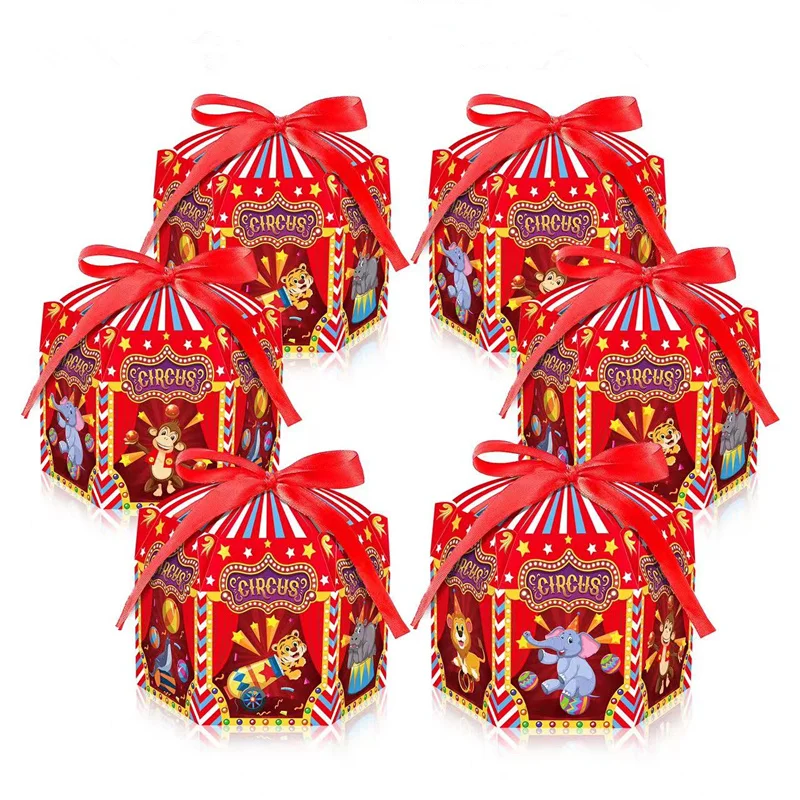 4/24Pcs Karneval Zirkus Thema Party DIY Candy Box Für Kinder Geburtstag Party Baby Dusche Dekoration Süßigkeiten Geschenk box Liefert – Detail 1