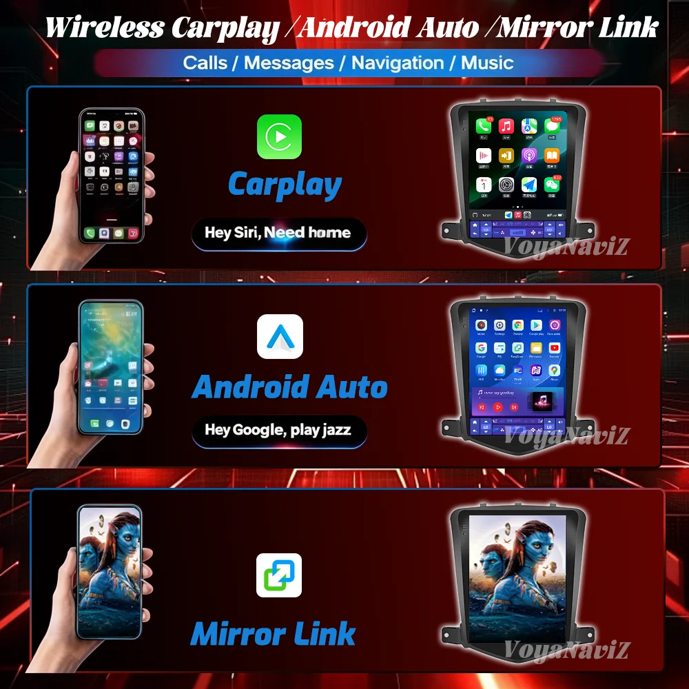 9.7''Android 15 For Chevrolet Cruze J300 2009-2023 Car Radio  Multimedia Player Stereo Wireless Carplay GPS BT 4G WiFi Head Unit