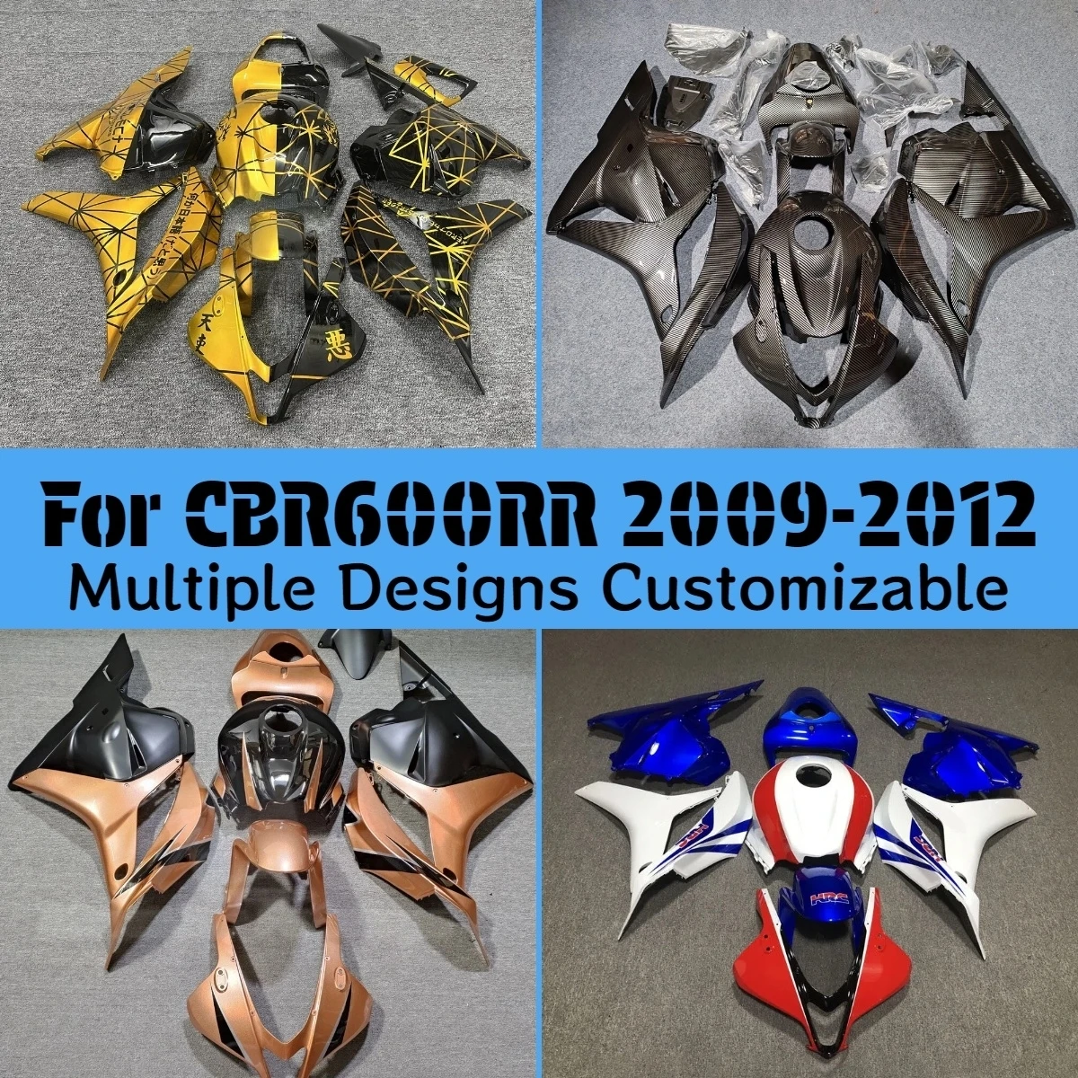 Cooles Verkleidungsset für HONDA CBR 600RR 2009 2010 2011 2012 ZXMT Motorradverkleidungen Kunststoff-Kit CBR600RR 09 10 11 12