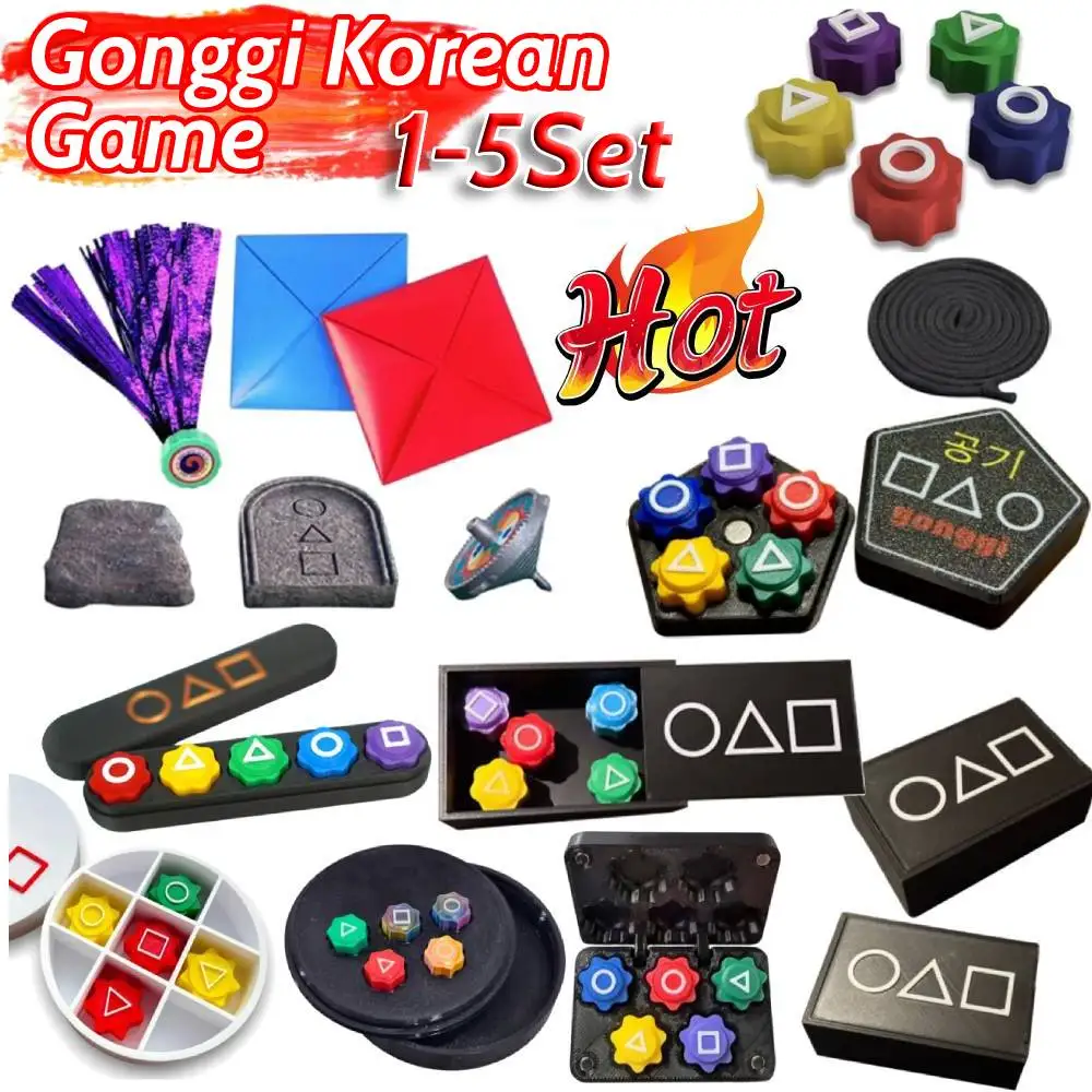 Gonggi Korean Game Stones Set Korea Traditional Play Game Gonggi Jack Stone Pebbles Set Finger Exercise Fun Stress Relief Toy