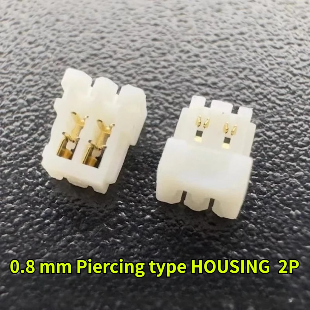 Piercing Type 0.8mm Housing Connector, Pitch 0.8mm Rubber Shell Female Socket Female head Plug Connector 2P/3P/4P/5P/6P/7P/8P