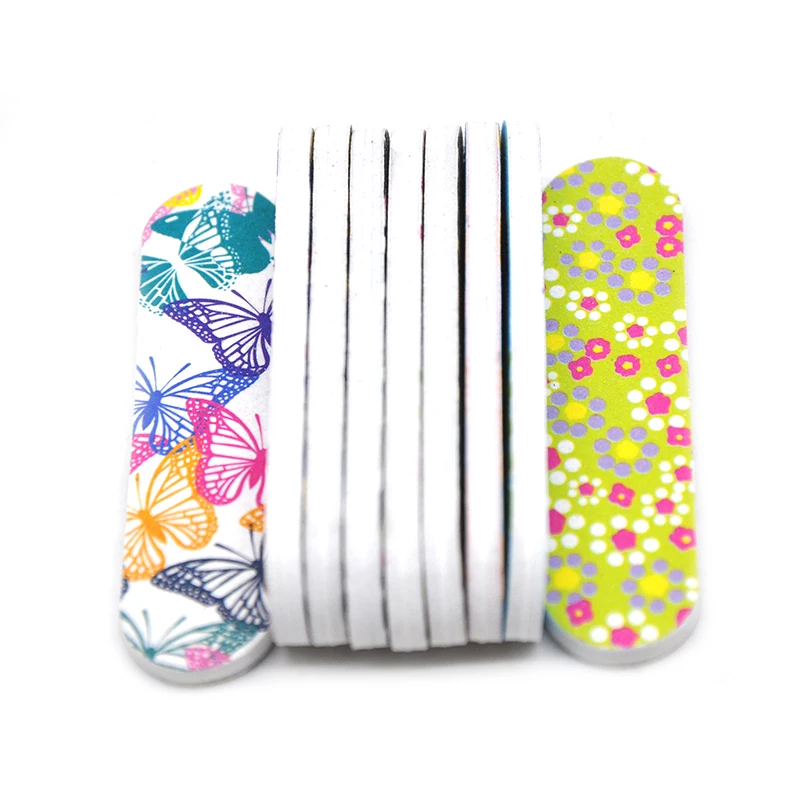 100Pcs/Lot Double Sided Mini Nail Files Straight Acrylic Professional Manicure  Trimming and Shaping Nails Accessories and Tools