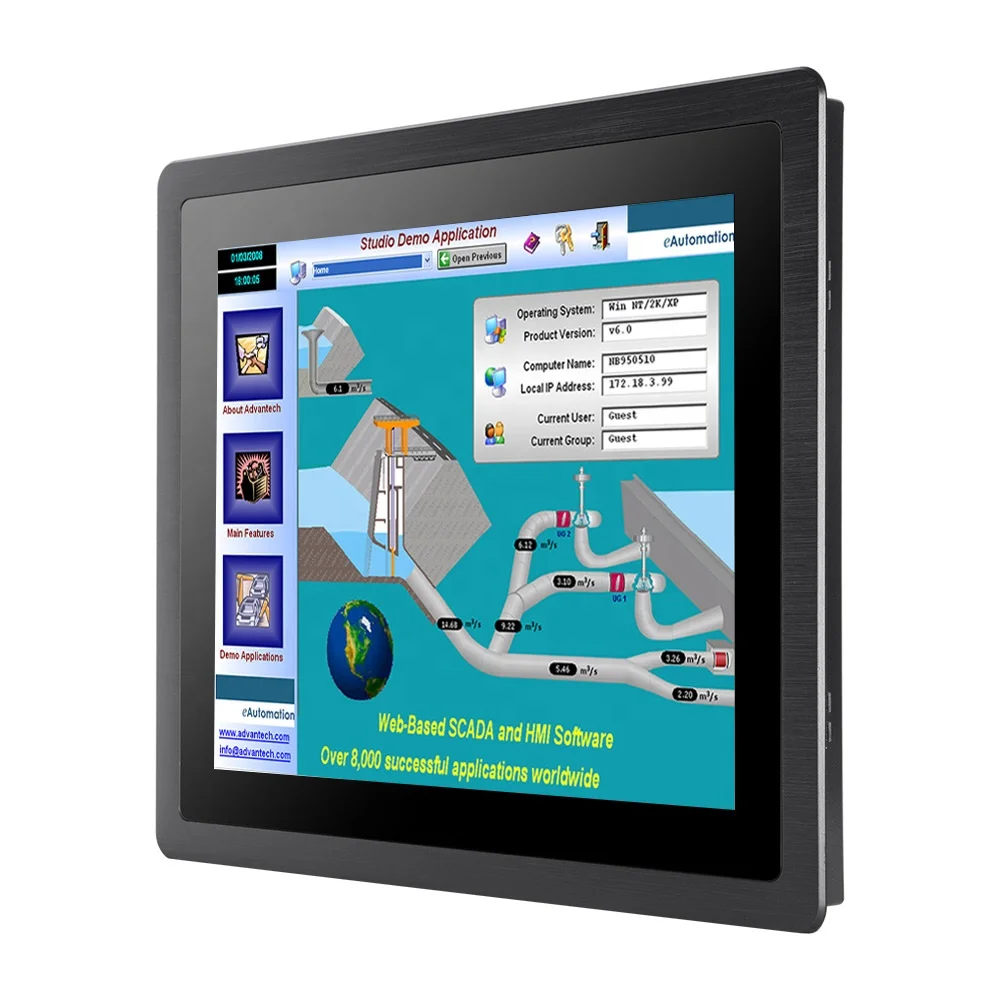 IP65 Hight Brightness Industrial Open Frame Capacitive Touch Display 12 21.5 inch 16:9 Industrial Tft Lcd Monitor Dvi Vga Hd-Mi