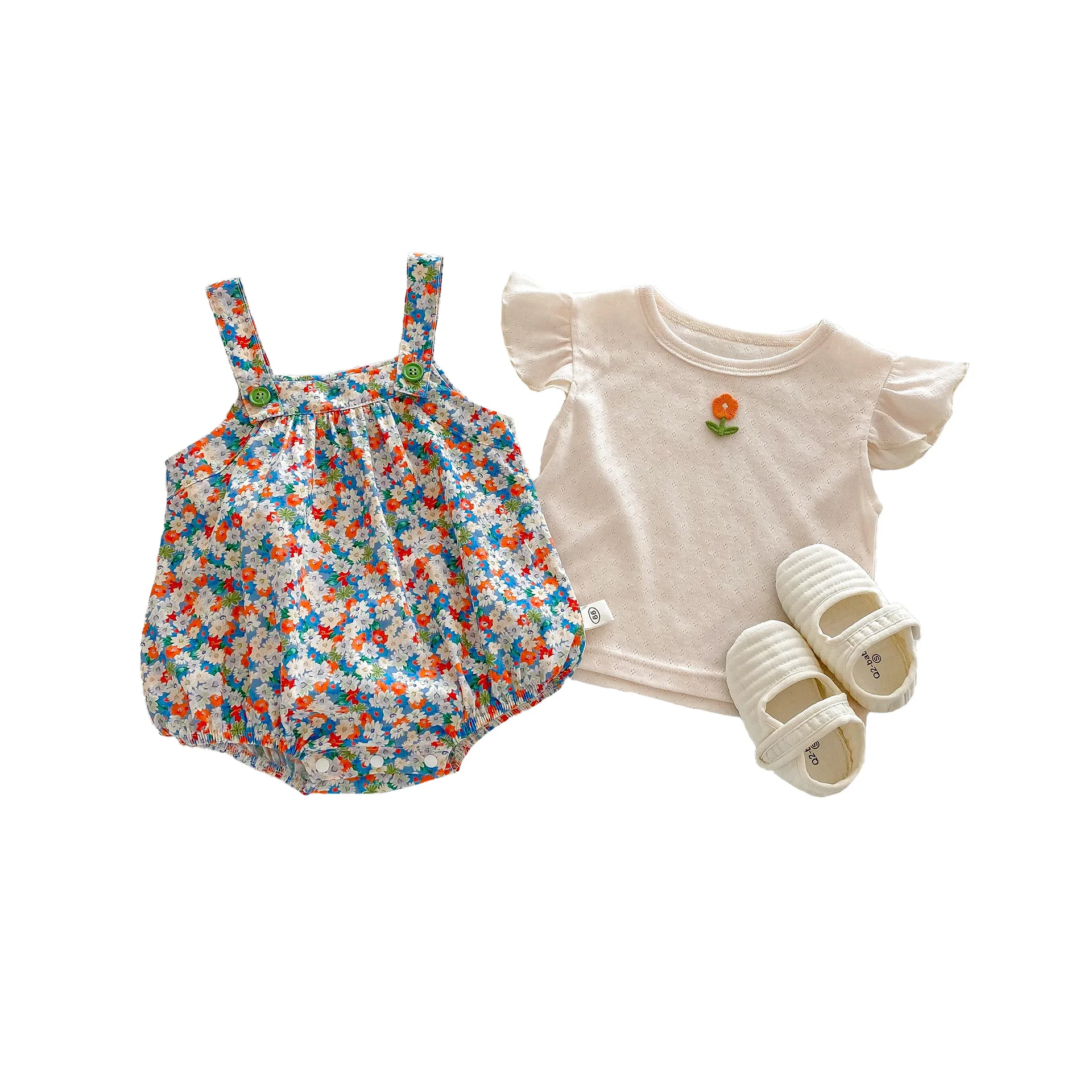 Sac à fleurs pour bébé de 0 à 5 ans, vêtements d'été coréens pour enfants, Camisoles pour femmes, body tendance