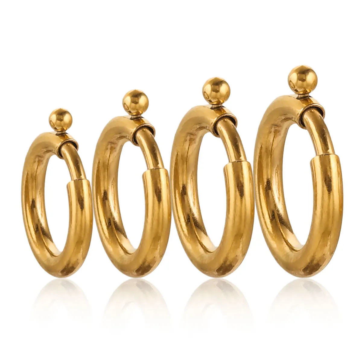 

2pcs Stainless Steel Spring Chic Round Lobster Clasp Necklace Bracelet Hook Connector Necklace DIY Jewelry Making Supplies