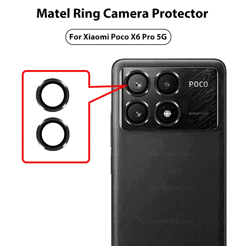 PocoX6Pro Metal Frame Ring Case Camera Protector Cover For Xiaomi Poco X6 Pro 5G X 6 6Pro Aluminum Alloy Lens Protective Glass