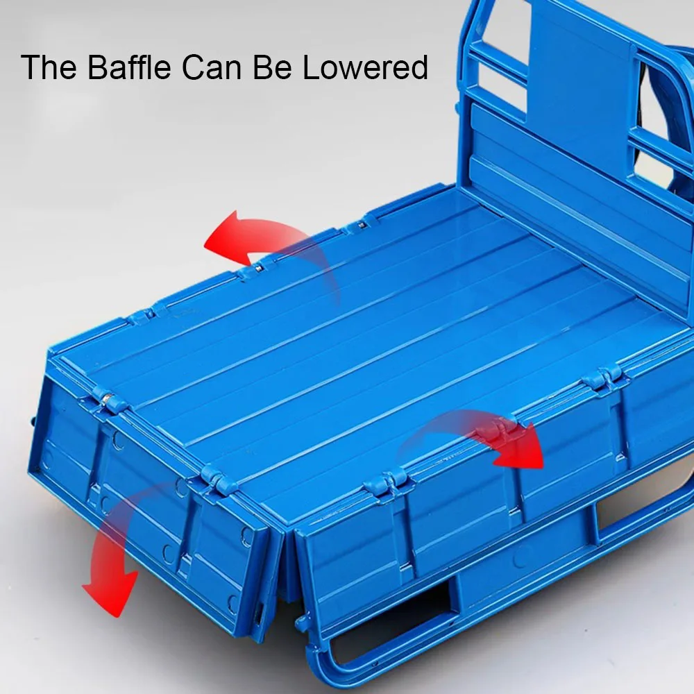 1:12 삼륜차 모델 자동차 장난감 합금 다이캐스트 오토바이 후진 기능 수납 가능 앞바퀴 조향 삼륜차 소년용 선물
