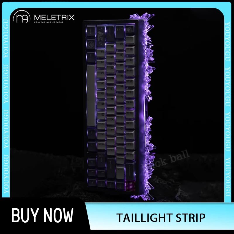 MELETRIX Zoom65 V3 Crystal Taillight Strip 3D Printing Custom Light Bar Mechanical Keyboard Accessories For Zoom65 V3 Keyboards