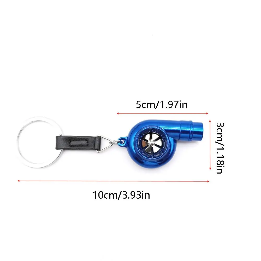 Llavero Turbo de aleación con personalidad, llavero con sonido INS Multicolor con silbato de coche, Mini llavero con hebilla, dijes para bolso