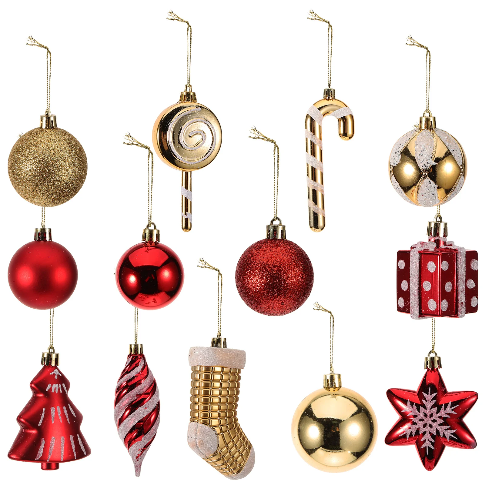 72 قطعة كرات عيد الميلاد الحلي سطح أملس قوي استخدام متعدد سهل التركيب عيد الميلاد الاحتفالي للتعليق #4