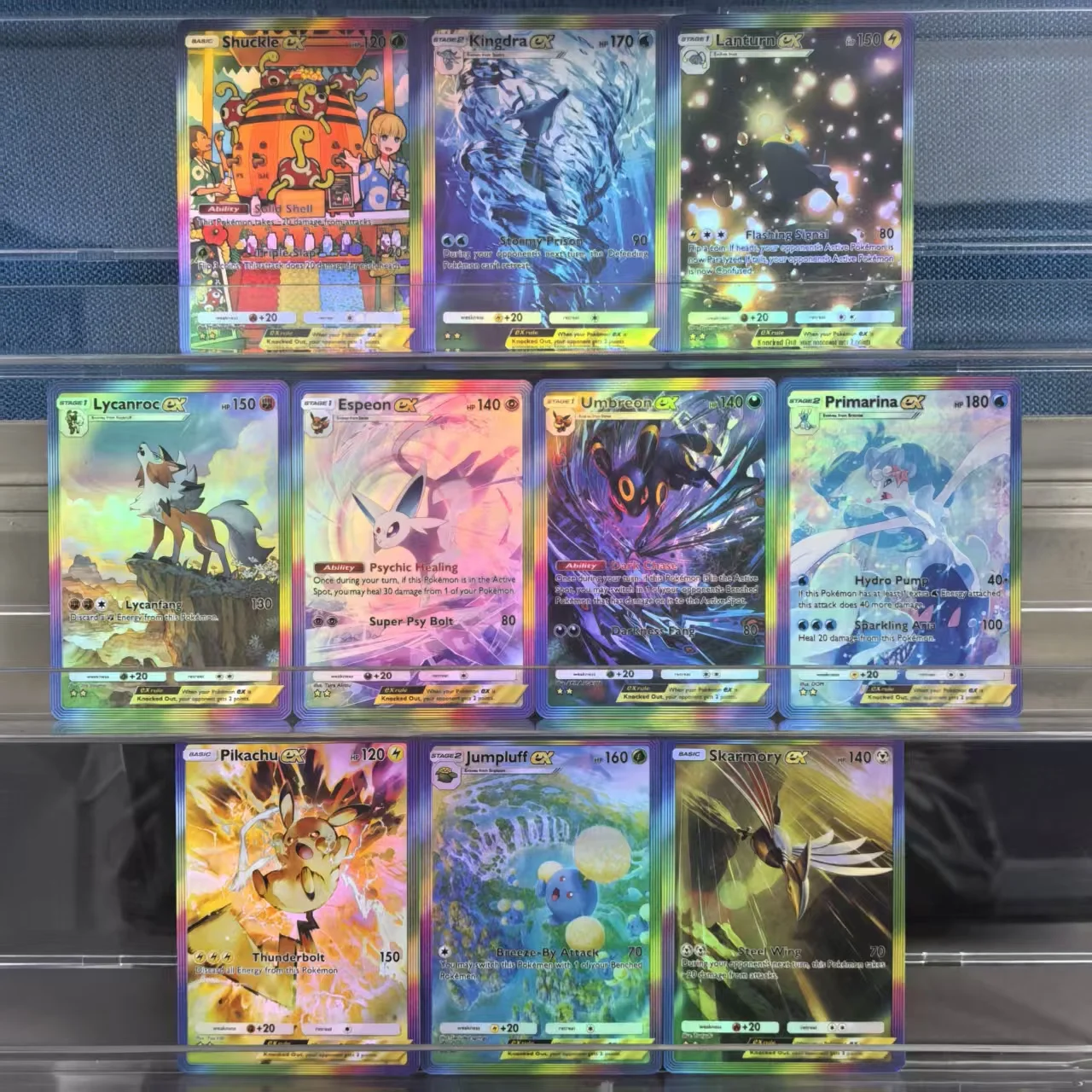 10-pcs-tcg-pokemon-bolso-ingles-colecao-cartoes-umbreon-pikachu-jumpluff-shuckie-lanturn-ex-classico-jogo-anime-cartas-presente-brinquedos