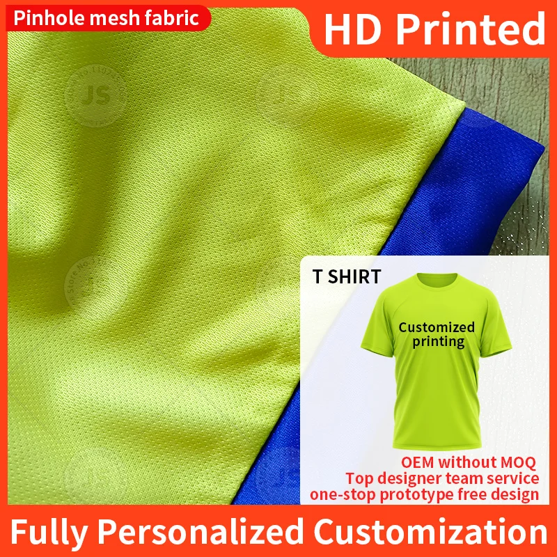 Customized Team T-Shirt Sports Mesh Moisture Wicking Shirt 3D Printing Short Sleeved Casual Fitness Outdoor Sports Tees