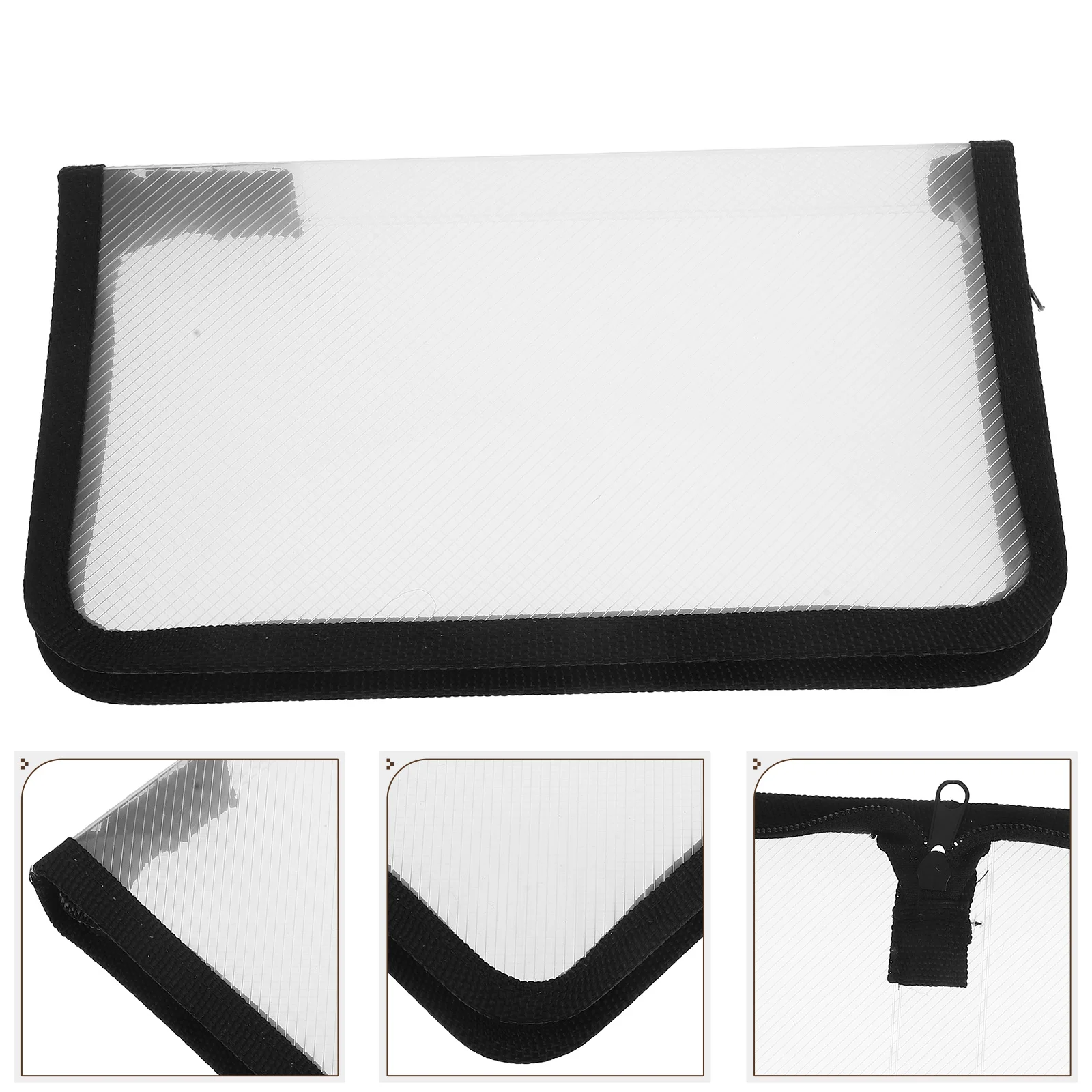 

Transparent Pen Pouch Clear Zippered Storage Bag for Pencils Makeup Stationery Organizer Aesthetic Simple Design Secure Closure