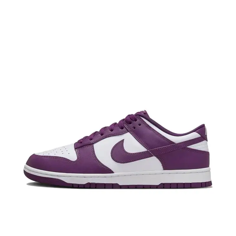 Nike Dunk Low Retro Low Top Board Shoes Are Casual,Comfortable,and Durable,Suitable for Both Men & Women in Purple and White