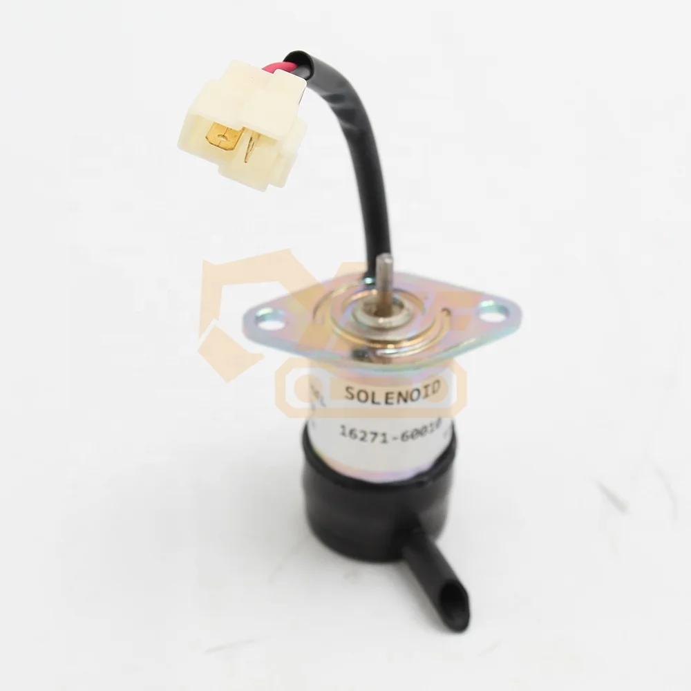 For Diesel Engine Shutoff Solenoid Valve 16271-60012 052600-4151 D1105 D1005 V1505 Bx2660d Excavator