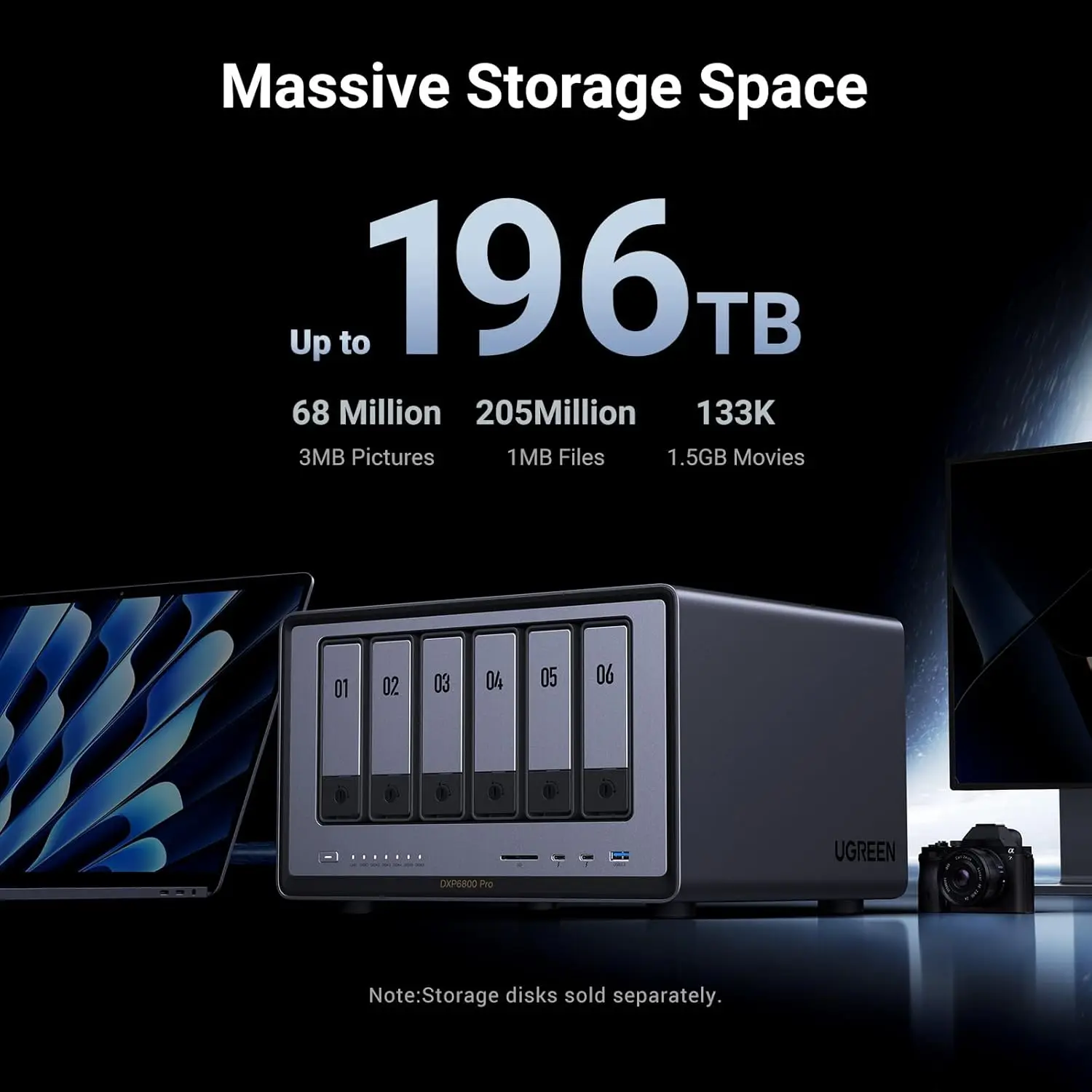 UGREEN NASync DXP6800 Pro 6 Bay Desktop NAS i5 1235u 10 Core CPU