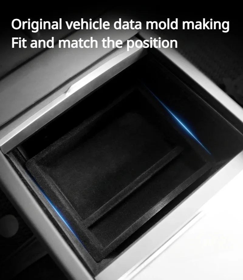 Zentrale Aufbewahrungsbox für Tesla Model 3/Y/3+ Modely Juniper Mittelkonsole Organizer Ablage Armlehnenfach Zubehör – Detail 14