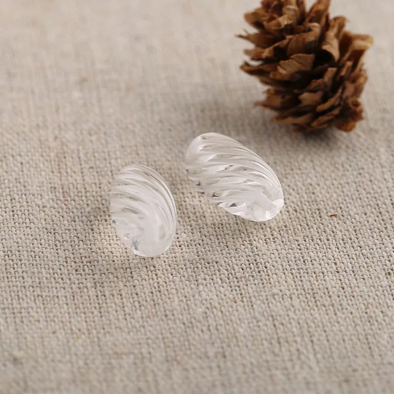 B&F Threaded barrel beads White Quartz Pendant Beads, Handmade Natural stones beads, Polished Stones for jewelry Making Supplies