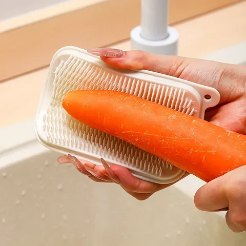 Kitchen Fruit Vegetable Cleaning Brush Washable for Potatoes Vegetables Fruits Flexible for Sink Gaps